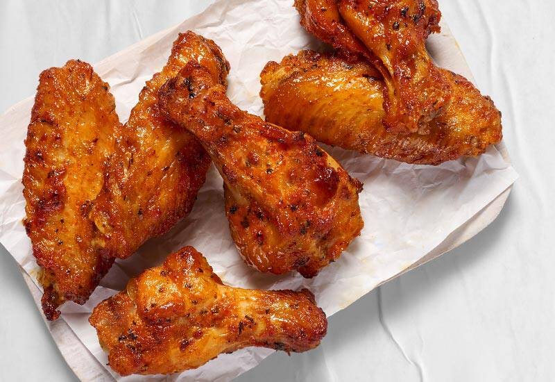 6 hot wings