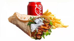 kebab chips and drink